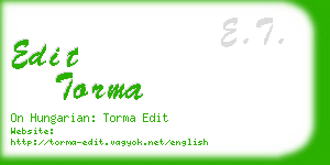edit torma business card